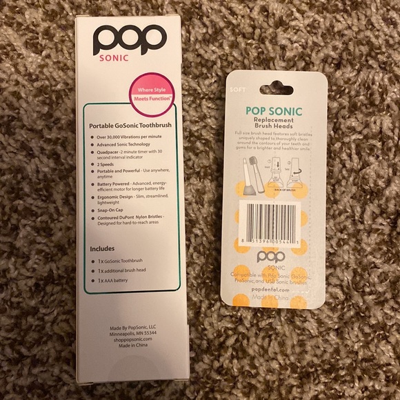 Pop sonic toothbrush with replacement heads - Picture 2 of 2
